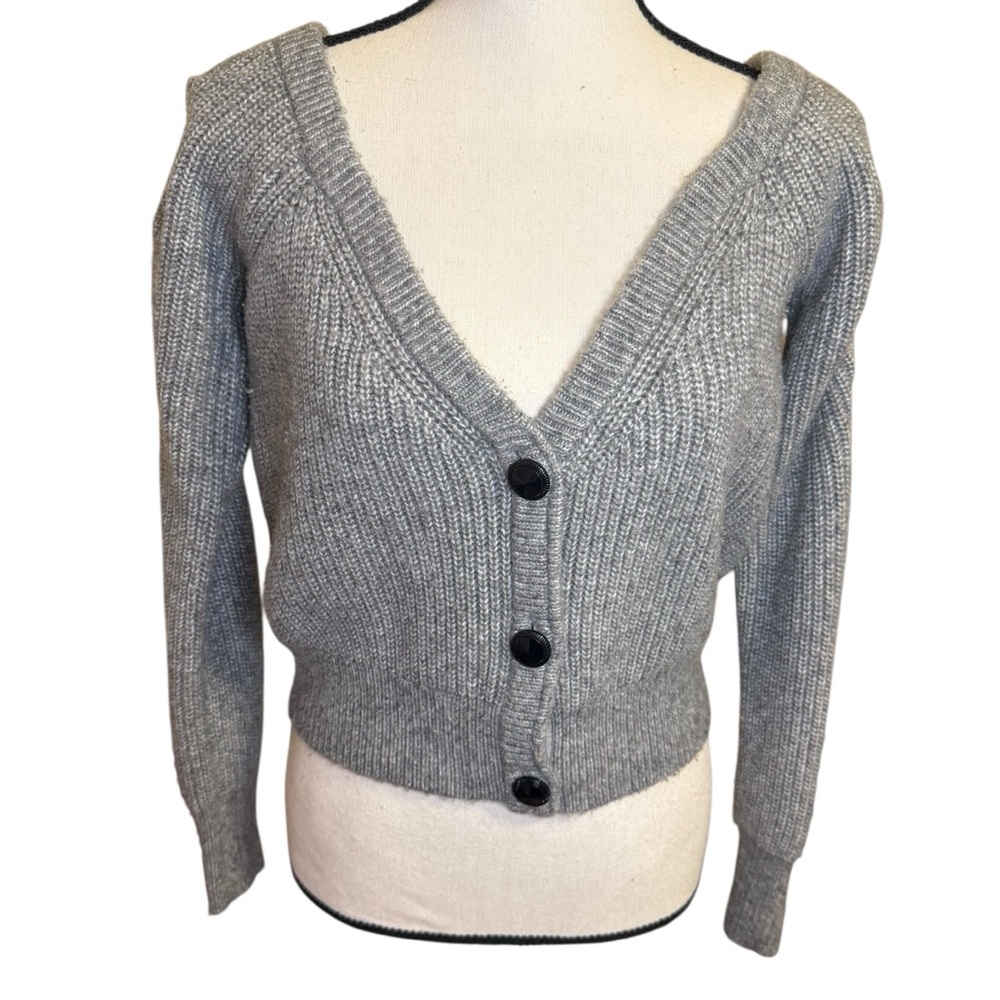 WHBM Heather Gray Cardigan